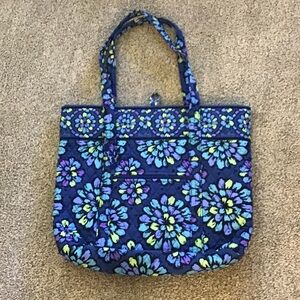 Vera Bradley Large Floral Blue Tote Bag